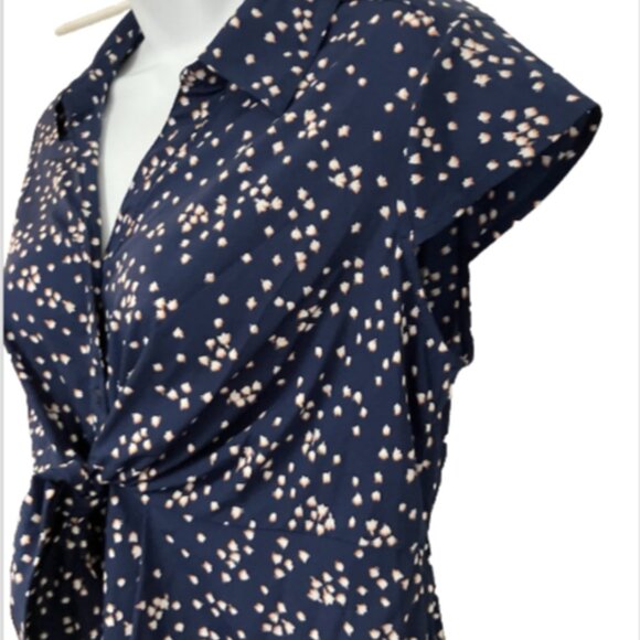 Motherhood Maternity Small Multicolor Short Sleeve V Neck Knee Length Dress - Picture 7 of 12